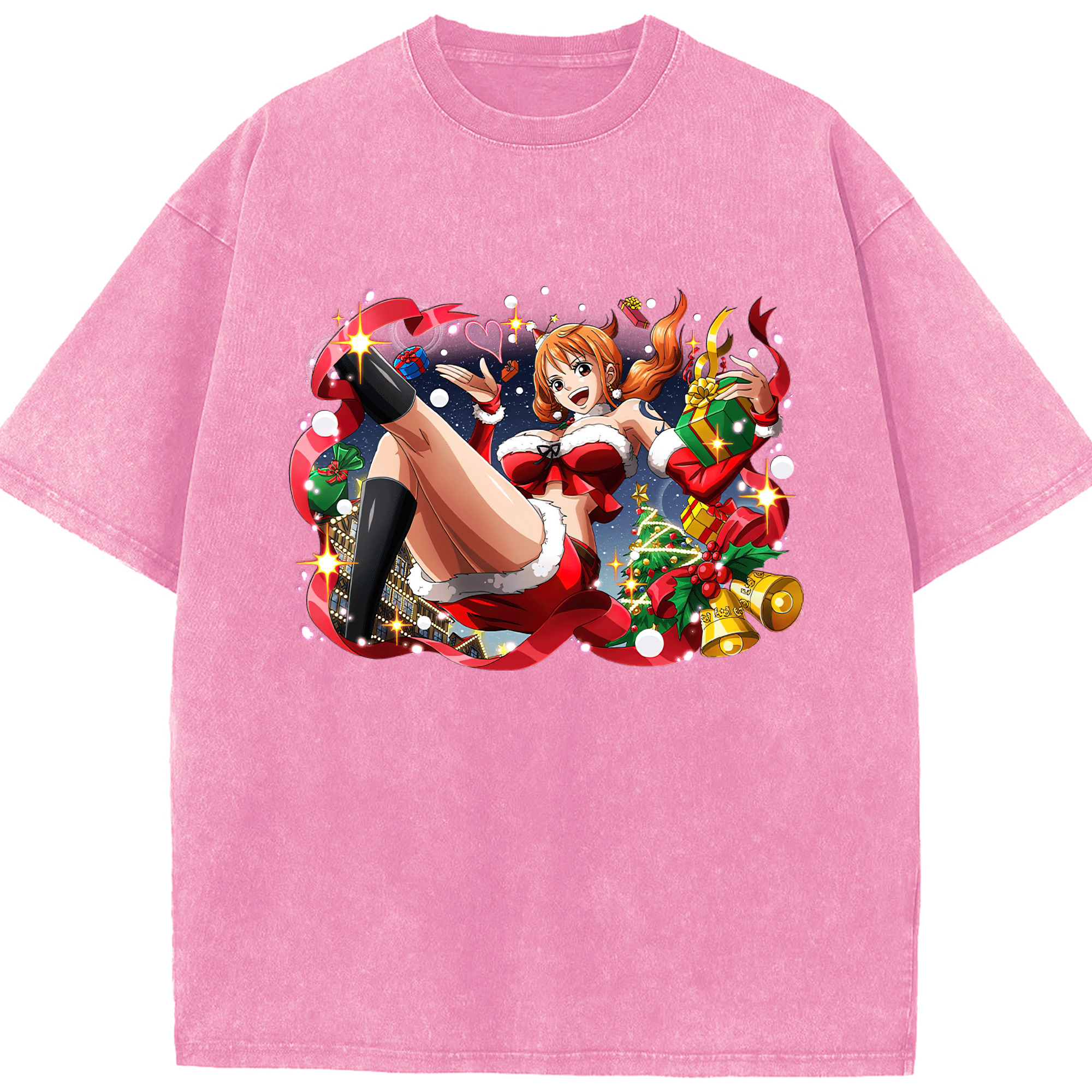 ワンピース ナミ ONE PIECE Nami 綿100% ヴィンテージ風 半袖Tシャツ（フロントプリント）